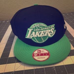 Neon green laker snap back